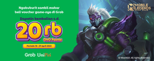 Promo Cashback 20.000 OVO Points untuk Voucher UniPin di Grab!